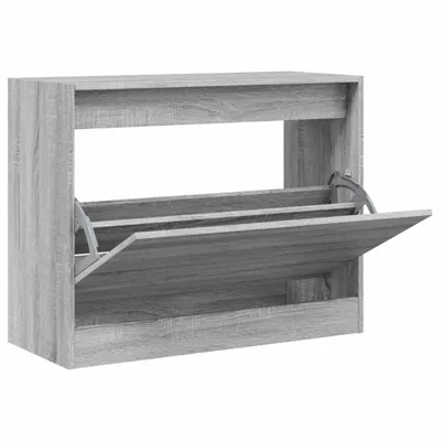 Produktbild von Design Schuhschrank Grau Sonoma 80x34x63 cm Holzwerkstoff, Schuhregale 2024