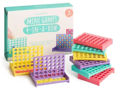 Produktbild von Vier-gewinnt Mini-Spiel Reisespiel - 8 Stück - 8 cm - Bunt