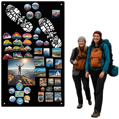 Produktbild von Anwicar Magnettafel Wanderschuh Schwarz 50x30 cm