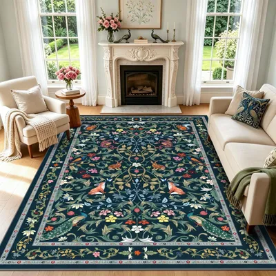 Produktbild von Boho Teppich 120x180cm - Maschinenwaschbar und Antirutsch