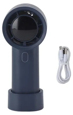 Produktbild von Handventilator, USB-aufladbar, tragbar, klein, leistungsstark, mit Digitalanzeige, leiser Betrieb, elektrischer Handventilator für Büro und Außenbereich