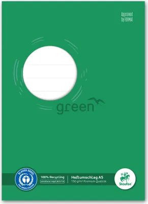 Produktbild von Staufen® green 794004511 Heftschoner - A5, 150 g, grün, Recycling