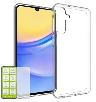 Produktbild von Für Samsung Galaxy A16 Silikon TPU Schutz Hülle Dünn Transparent + H9 Hart Glas