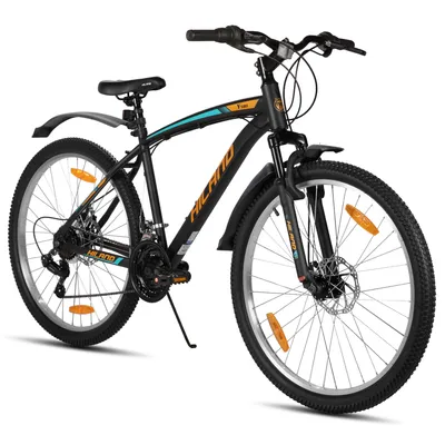 Produktbild von Hiland 26 Zoll Mountainbike, 18 Gang Herren und Damen MTB mit Doppelte Scheibenbremsen, Federgabel, Fender, MTB für Männer und Frauen