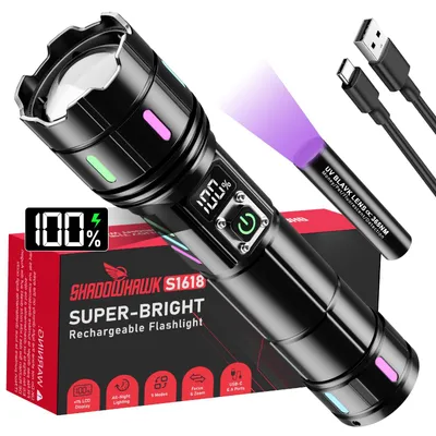 Productafbeelding van Zaklamp led oplaadbaar 500.000 lumen extreem helder & zoombaar