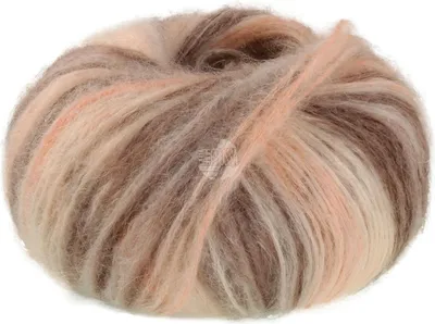 A ball of yarn with multiple colors.