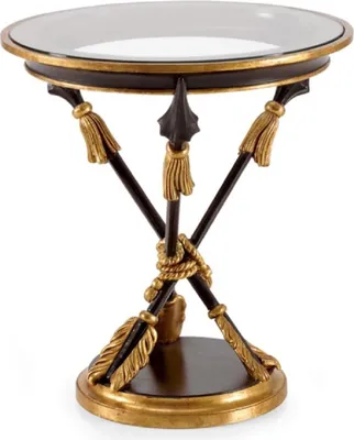 Produktbild von Casa Padrino Luxus Barock Beistelltisch Antik Gold / Dunkelbraun - Prunkvoller Massivholz Tisch mit Glasplatte - Luxus Möbel im Barockstil - Barock Möbel - Luxus Qualität -  Italy