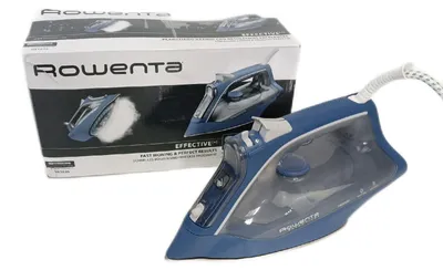 Produktbild von Rowenta DX1636, Dampfbügeleisen, Edelstahl-Bügelsohle, 2 m, 120 g/min, Blau, 40 g/min