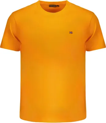 Produktbild von Herren Kurzarm T-Shirt Orange aus Baumwolle mit Stickerei