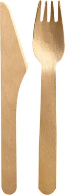 Produktbild von Messer und Gabel aus Holz 200 tlg. Besteckset