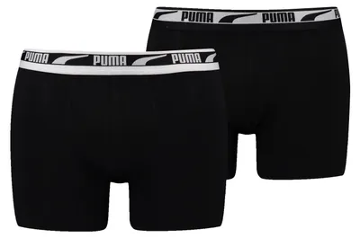 Image de Lot de 2 boxers PUMA Multi Logo pour homme, noir, taille L