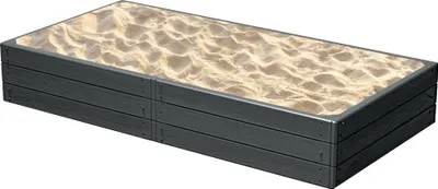 Image de Bac à sable jardin imitation bois 149,2x75,6x25 cm anthracite -Parfait pour le printemps et l'été