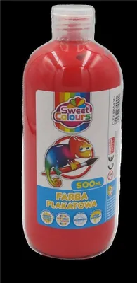 Obrázok produktu pre Farba plakatowa czerwona 500 ml do malowania Sweet Colours