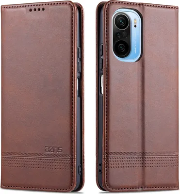 Obrázek produktu pro Xiaomi Poco F3 Pouzdro, Peněženka s Magnetickým Uzávěrem a Stojánkem, Kožené Flip Pouzdro pro Xiaomi Poco F3 Káva