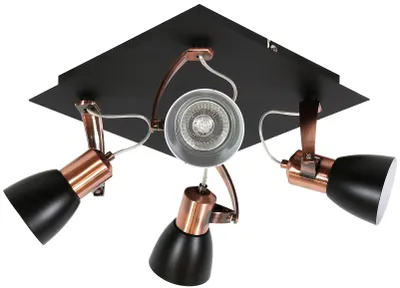 Productafbeelding van Hanglamp Markus, koper-zwart, 4xGU10, 50W, metaal, afmetingen: 17x30x30cm, IP20, merk: Candellux