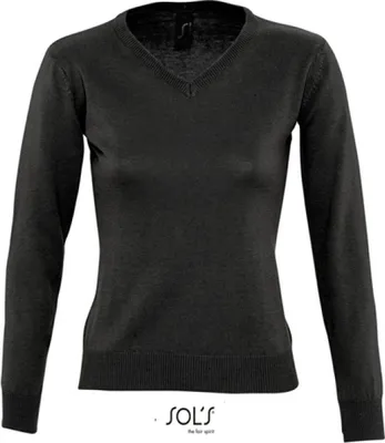 Produktbild von SOLs 90010 | Womens V Neck Sweater Galaxy - Farbe: Black - Größe: XXL