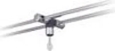 Image de Lot de 4 spots halogènes sur rail Paulmann, 10 W, chrome mat, culot G4, blanc chaud, sans abat-jour