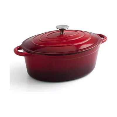 Produktbild von Bidasoa Rote Metallkasserolle mit Deckel (4,3 L)