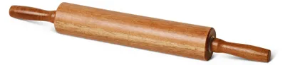 Productafbeelding van A. Basis: Houten deegroller, 43,2 cm, gemaakt van acaciahout
