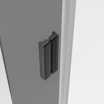 Produktbild von Nischendusche mit Schiebetür NT806 FLEX - Glasstärke wählbar - Nano graues Glas - Profile - Schwarz matt - Breite wählbar, Breite:1000 mm, Glasstärke:6mm ESG-Sicherheitsglas