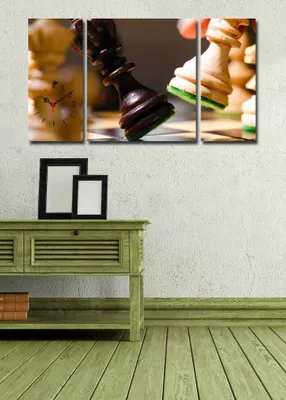 Produktbild von Opviq, 3P204045CS- CLA3637, Bunt, Wanduhren, 84 x 45 cm, 100% Wildleder -Leinwand