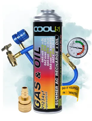 Obrázok produktu pre Sada klimatizačných zariadení Cool5 2 v 1 + hadica, náhradný chladiaci prostriedok R1234yf