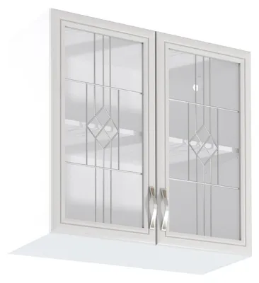 Image de Vitrine haute SILVARA - largeur 80 cm, pin Andersen / blanc