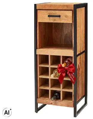 Produktbild von Servierwagen Chester aus Teakholz – Outdoor & Indoor, rollbar, mit Flaschenhalter (83 cm)