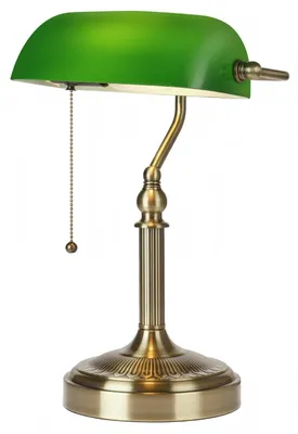 Bankers Tischlampe, grüner Glasschirm, E27, verstellbar
