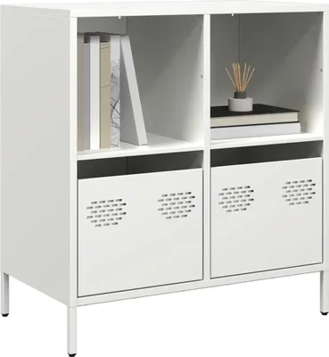 Zdjęcie produktu dla vidaXL Kredens biały 68x39x73,5 cm Stal walcowana na zimno