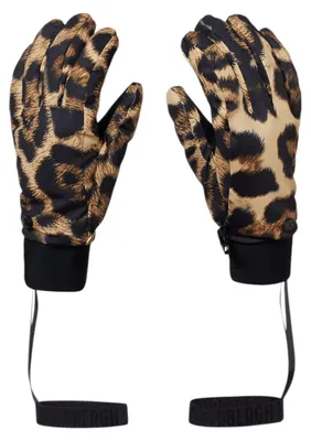 Obrázok produktu pre GOLDBERGH Rukavice softshell pre dámy s leopardím vzorom, hnedé, veľkosť 8