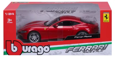 Zdjęcie produktu dla BBURAGO Ferrari Roma, Model samochodu sportowego, Wstępnie zmontowany, 1:24, Ferrari Roma, Każda płeć, Metal, Plastik
