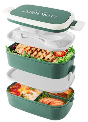 Immagine prodotto di Contenitore per il pranzo Bento impilabile con 4 scomparti