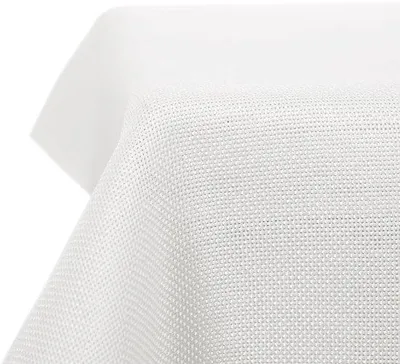 Produktbild von Wasserabweisendes Baumwoll-Look-Tischläufer, 229x132 cm, Weiß, 1 Stück, feuchtigkeitsresistente Oberfläche