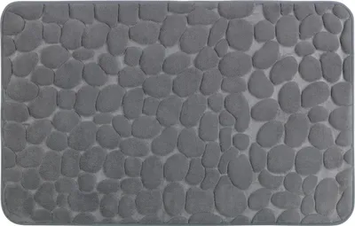 Produktbild von WENKO Bade Matte Vorleger Teppich Dusche Badeteppich Pebbles Grau 80x50 cm