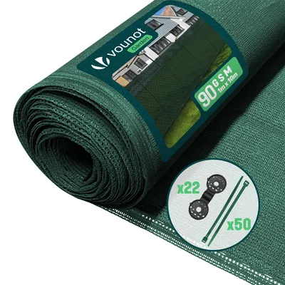 Immagine prodotto di VOUNOT® Schermatura per recinzione 1×10 m, rete frangivista in HDPE da 90 g/m², verde