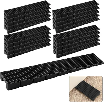 Produktbild von 20er Set Möbelkeile,Keile Kunststoff,kunststoffkeile,unterlegkeile Möbel,unterlegkeile Kunststoff mit integrierten Sollbruchstellen,Plastik Keil zum Ausgleichen von Schrank und Kommode-Schwarz