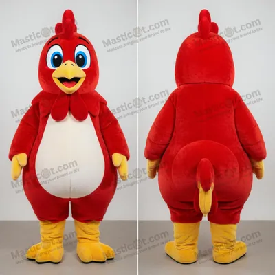 Produktbild von Karmesinroter MASTICOT Samt-Hühner-Maskottchen