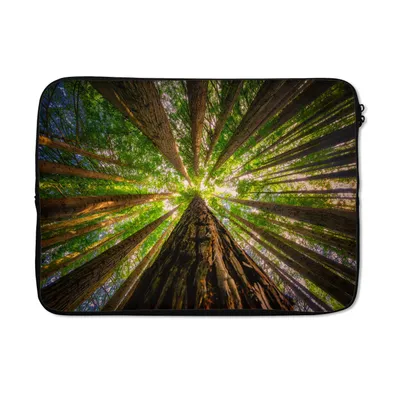 Produktbild von MuchoWow® Laptop Hülle 13 Zoll Wald - Baum - Holz Laptoptasche - Laptophülle - Sleeve - Rundumschutz