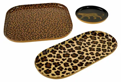 Immagine prodotto di Set di vassoi decorativi "Leopard" di Werner Voß, 3 pezzi, metallo, colorati, 21,5 x 21,5 cm, codice prodotto: 56242
