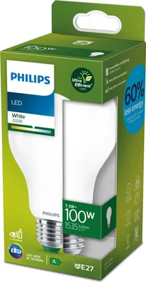 Zdjęcie produktu dla Philips Żarówka, 7,3 W, 100 W, E27, 1535 lm, 50000 h, Biały