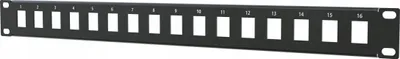 Obrázek produktu pro Patch Panel RACK 19" 1U 16 Slotů pro Síťovou skříň RACK Černá Stalflex