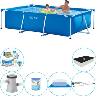 Obrázek produktu pro Rámový bazén Intex Rectangular 260x160x65 cm - Kombinovaný balíček pro bazény