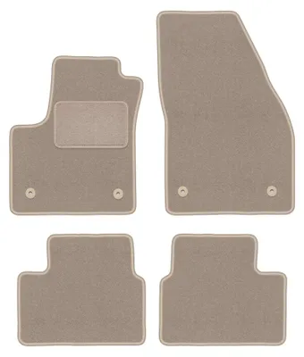Image de Tapis de sol en moquette pour Opel Meriva B 2010-2017 (monospace) – jeu 4 pièces, beiges, sur mesure – Wielganizator LUX