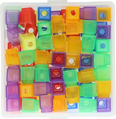 Image de Transparante Gekleurde Telblokjes - 90st.