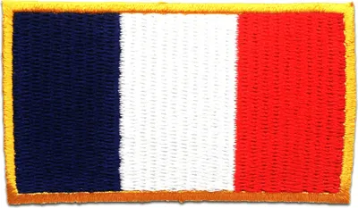 Produktbild von Frankreich Flagge Fahne - Aufnäher, Bügelbild, Aufbügler, Applikationen, Patches, Flicken, Zum Aufbügeln, Größe: 6.2 x 7.5 cm