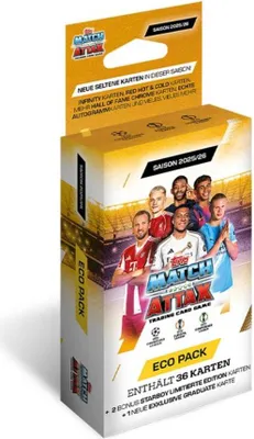 Imagen del producto de Tarjetas coleccionables de la UEFA Champions League 2025/2026 – Pack ecológico (19 de septiembre de 2025) + Protector de envío Heartforcards