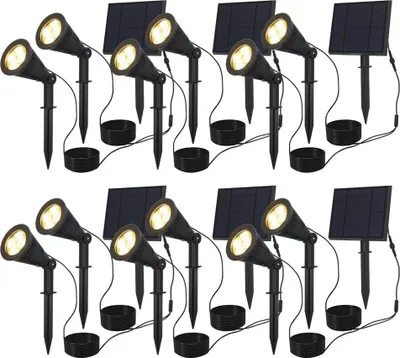Produktbild von hoftronic LED Gartenstrahler 3W 3000K IP65 Schwarz Set 6 Stück