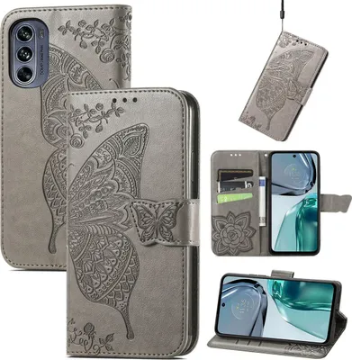 Zdjęcie produktu dla Pokrowiec König Design kompatybilny ze skórzanym etui na telefon Motorola Moto G62 - szare etui na telefon komórkowy