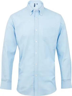 Produktbild von Premier Signature Herren Oxford-Hemd / Arbeitshemd, langärmlig RW2816 (Kragenweite 39) (Hellblau)